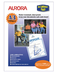 AURORA Laminating Pouch 100 Sheets A4/A3