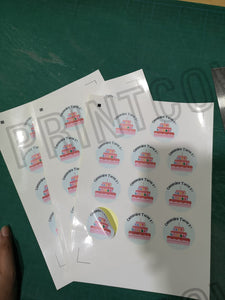 CUSTOM KISS CUT STICKER - 100 Sticker Per Order.